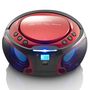 SCD-550RD Portable FM Radio CD/MP3/USB/Bluetooth® player with LED lighting Red SCD-550RD 8711902034872