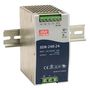 240W slim and high efficiency DIN rail power supply 24V 10A with PFC, MEAN WELL SDR-240-24