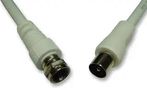 F PLUG-COAXIAL TV PLUG 1M W JR9017/1M WHITE-ROHS