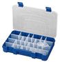 STORAGE BOX, 1-20ADJ COMPART, CLEAR/BLUE 195.303