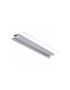 Aluminum profile with white cover for LED strip, anodized, recessed, SKYLINE, 2m SKYLINE-OP-2M-S 5900652144129