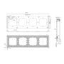 Frame for 4 M5-80 smart wall switches, horizontal, black, SONOFF SONOFF-M5-FRAMEx4 6920075777154