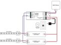 LED signalo keitiklis DMX512 į 0-10V / PWM, 230Vac, su rėle SR-21020-10V/PWM
