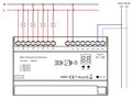 DALI sistemos valdiklis TRIAC 4x400W, 4 kanalų, DIN, TRIAC 100-240V, Sunricher SR-2303AC-4CH-DIN