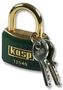 PADLOCK BRASS 40MM GREEN K12540BGRED