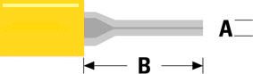 Antgalis prispaudimui 2.6mm geltonas 4.0-6.0mm² laidui (ST-221) RoHS CO/ST-221