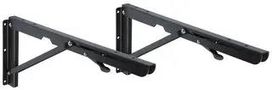 FOLDING SHELF BRACKETS, BLACK PAIR FSB001