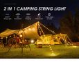 LED camping light with LED garland, rechargable USB-C, 1800mAh, 50-250lm SUPERFIRE-LT01