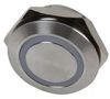 SWITCH, A/VANDAL, 22MM, M/TRAV, RED RING RJS1N1LP-22M-F-R-R-BS-12V-68J