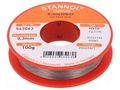 Solder wire Sn63/Pb37 0.30mm 100g with flux Stannol S/543063 4006062430638