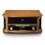 Wooden retro Record Player with Bluetooth®, DAB+/FM radio, USB encoding, CD player, cassette player, and built-in speakers TCD-2571WD 8711902082910