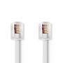 Telecom Cable | RJ11 Male | RJ11 Male | 5.00 m | Cable design: Flat | Cable type: RJ11 | Transparent / White TCGB90200WT50 5412810305575