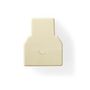 Telecom Wall Box | Connector type: RJ11 | RJ11 Female | 2x RJ11 (4/6) Female | Splitter | ABS | Ivory | Envelope TCGP90990IV 5412810297559
