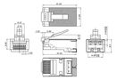 Kištukas RJ45 (8P8C) CAT 6A ekranuotas TF-WM8P8C/6CS 4040849725029; 4051366725027