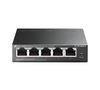 5-портовый настольный коммутатор (4xPoE 41W max.) 10/100 Mbps TL-SF1005LP 6935364052782