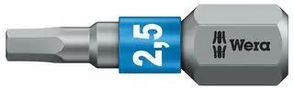 HEX BIT, SIZE 2.5MM X 25MM 05056682001