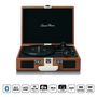 Suitcase turntable with BT rechargable Battery and speaker TT-120BNWH 8711902044918
