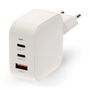 Wall Charger | 70 W | GaN | PD3.0 | Quick charge feature | 1.5 / 2.25 / 2.5 / 3.0 / 3.5 A | Number of outputs: 3 | USB-A / 2x USB-C™ | Automatic Voltage Selection | White WGCHA70WWT 5412810470235