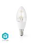 SmartLife LED Filament Bulb | Wi-Fi | E14 | 400 lm | 5 W | Warm White | 2700 K | Glass | Android™ / IOS | Candle | 1 pcs WIFILF10WTC37 5412810320455