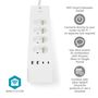 SmartLife Power Strip | Wi-Fi | Type E (CEE 7/6) / USB A / USB-C™ | 16 A | 3680 W | 2.00 m | 0 - 55 °C | Android™ / IOS | White WIFIP313EWT 5412810448302