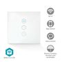 SmartLife Wall Switch | Wi-Fi | Curtain / Shutter / Sunshade | Wall Mount | 300 W | Android™ / IOS | Glass | White WIFIWC10WT 5412810272839