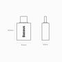 Adapteris USB C kištukas - USB3.1 A lizdas, su OTG funkcija BASEUS ZJJQ000001 6932172605643