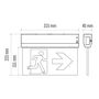 LED EXIT sign LED 230V AC 3W 30lm 3h., MT, EMOS ZN1210 8592920091043