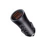 Automobilinis įkroviklis 60W 12-24V 2xUSB QC4+ SCP AFC, pilkas CGJM000013 6932172607982