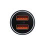Automobilinis įkroviklis 60W 12-24V 2xUSB QC4+ SCP AFC, pilkas CGJM000013 6932172607982