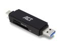USB 3.2 Gen1 Card Reader SD and Micro SD, USB-C & Type-A connector ACTAC6375