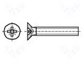 Screw; M4x10; 0.7; Head: countersunk; Pozidriv; PZ2; steel; zinc BOSSARD B4X10/BN3333