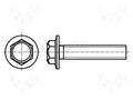 Screw; with flange; M6x12; 1; Head: hexagonal; steel; zinc BOSSARD B6X12/BN5950
