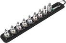Belt B 3 TORX® HF Zyklop bit socket set with holding function, 3/8" drive, 1 x TX 10x35.0; 1 x TX 15x35.0; 1 x TX 20x35.0; 1 x TX 25x35.0; 1 x TX 27x35.0; 1 x TX 30x35.0; 1 x TX 40x35.0; 1 x TX 45x38.5; 1 x TX 50x38.5; 1 x 45.0x310.0; 1 x 200.0x30.0, Wera 05003972001