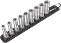 Belt B Deep 1 socket set, 3/8" drive, 1 x 8.0x64.0; 1 x 10.0x64.0; 1 x 12.0x64.0; 1 x 13.0x64.0; 1 x 15.0x64.0; 1 x 16.0x64.0; 1 x 17.0x64.0; 1 x 18.0x64.0; 1 x 19.0x64.0; 1 x 45.0x310.0; 1 x 200.0x30.0, Wera 05004545001