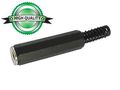 6.35mm PLASTIC BOOT NICKEL FEMALE JACK CONNECTOR - STEREO - BLACK CA034 5410329274573; 5410329237035; 5410329640965