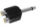 DUAL RCA FEMALE TO MALE 6.35mm MONO JACK CAA27 5410329297633