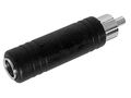 FEMALE 6.35mm MONO JACK TO MALE RCA CAA36 5410329309886; 5410329221591
