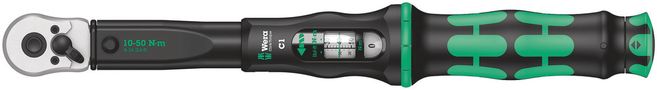 Click-Torque C 1 torque wrench with reversible ratchet, 10-50 Nm, 1/2"x10-50, Wera 05075620001