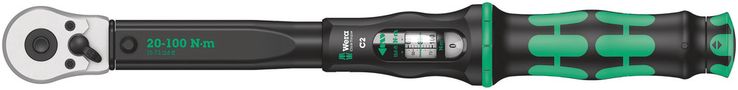 Click-Torque C 2 torque wrench with reversible ratchet, 20-100 Nm, 1/2"x20-100, Wera 05075621001