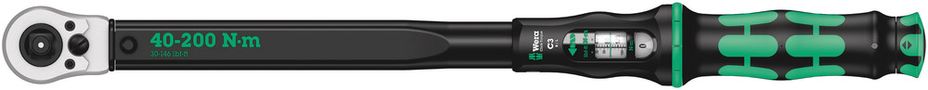 Click-Torque C 3 Push R/L adjustable torque wrench for clockwise and anti-clockwise torque-control, 40-200 Nm, 1/2"x40-200, Wera 05075626001