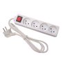 4-WAY SOCKET-OUTLET WITH SWITCH - 1.5 m CABLE - WHITE - FRENCH SOCKET EB4S