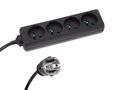 4-WAY SOCKET-OUTLET WITH SHRINK TUBE - 3G1.5 - 5 m - PIN EARTH EB4STBHQ-5 5410329713850