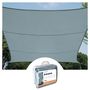 SHADE SAIL - SQUARE - 3.6 x 3.6 m - COLOUR: LIGHT SLATE GREY GSS4360BG 5410329735852