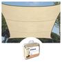 WATER-PERMEABLE SHADE SAIL - SQUARE - 5 x 5 m - COLOUR: CHAMPAGNE GSS4500PE 5410329479657; 5410329643553