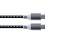 USB cable - USB 2.0 C to C 60W, 480Mbps, magnetic, nickel plated, cotton braided cable - 1 meter HQMUSB210