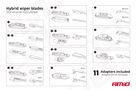Hybrid wiper blade multiconnect 26" (650mm) 11 adapters, AMiO 5903293022122