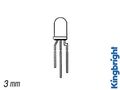 5mm BICOLOURED LED LAMP RED/GREEN WHITE DIFFUSED L-59EGW