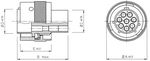 Male receptacle/Trim Trio 4-pin IP65 4P-144-62-818 144-62-818