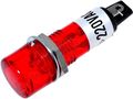 Indicator with neon lamp 230V Ø10mm red NI-1RD