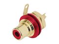 REAN - PHONO RECEPTACLE (RCA) - GOLD PLATED CONTACTS - RED NYS367-2 5410329440299; 5410329440299